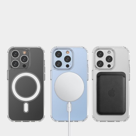 Żelowe elastyczne etui do iPhone 15 Pro magnetyczne z MagSafe przezroczyste Żelowe elastyczne etui do iPhone 15 Pro magnetyczne z MagSafe przezroczyste