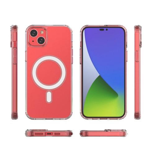Żelowe elastyczne etui do iPhone 15 magnetyczne z MagSafe przezroczyste Żelowe elastyczne etui do iPhone 15 magnetyczne z MagSafe przezroczyste