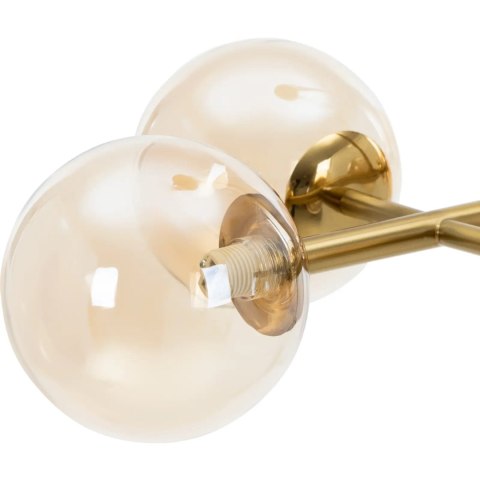 Lampa sufitowa wisząca złota 6 punktowa G9 - szklane kule Lampa sufitowa wisząca złota 6 punktowa G9 - szklane kule
