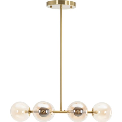 Lampa sufitowa wisząca złota 6 punktowa G9 - szklane kule Lampa sufitowa wisząca złota 6 punktowa G9 - szklane kule