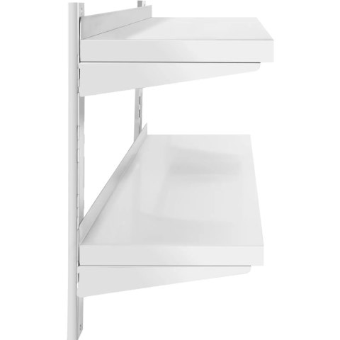 Półka ścienna wisząca gastronomiczna podwójna z regulacją STAL 100 x 40 cm Półka ścienna wisząca gastronomiczna podwójna z regulacją STAL 100 x 40 cm