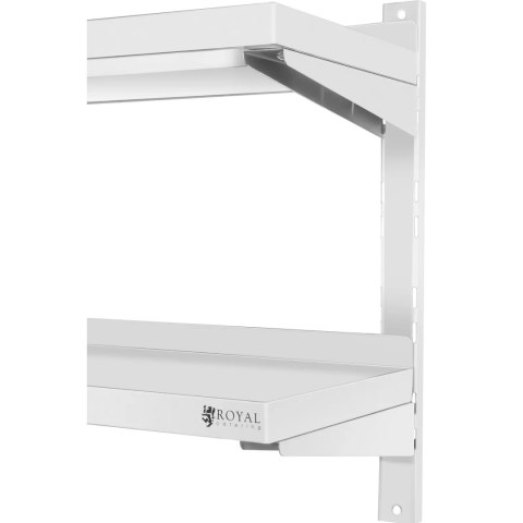 Półka ścienna wisząca gastronomiczna podwójna z regulacją STAL 100 x 40 cm Półka ścienna wisząca gastronomiczna podwójna z regulacją STAL 100 x 40 cm