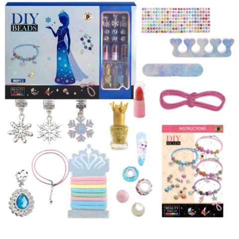 ZESTAW DO ROBIENIA BIŻUTERII BRANSOLETEK DIY KORALIKI CHARMS MAKEUP LAKIERY ZESTAW DO ROBIENIA BIŻUTERII BRANSOLETEK DIY KORALIKI CHARMS MAKEUP LAKIERY