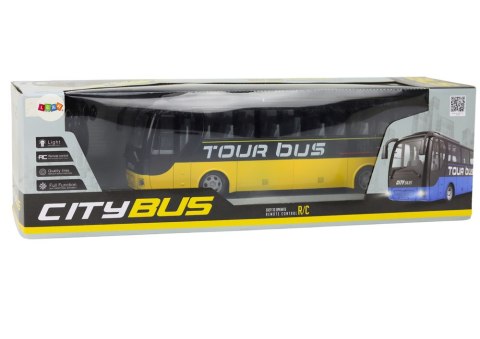 Autobus Zdalnie Sterowany Bus RC Żółty Na Pilot Efekty Świetlne Autobus Zdalnie Sterowany Bus RC Żółty Na Pilot Efekty Świetlne