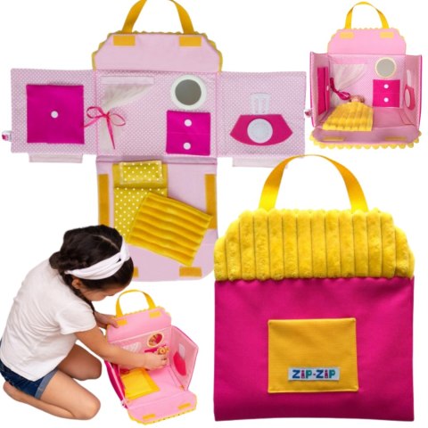 DOMEK DLA LALEK GRA EDUKACYJNA TORBA PRZENOŚNA MIĘKKI MATERIAŁ ROTER KAFER DOMEK DLA LALEK GRA EDUKACYJNA TORBA PRZENOŚNA MIĘKKI MATERIAŁ ROTER KAFER