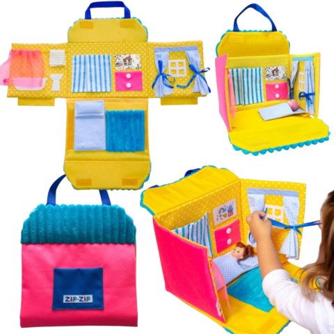 DOMEK DLA LALEK GRA EDUKACYJNA TORBA PRZENOŚNA MIĘKKI MATERIAŁ ROTER KAFER DOMEK DLA LALEK GRA EDUKACYJNA TORBA PRZENOŚNA MIĘKKI MATERIAŁ ROTER KAFER