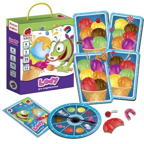 GRA MAGNETYCZNA LODY WYŚCIGI KOŁO FORTUNY GRA DLA DZIECI ROTER KAFER GRA MAGNETYCZNA LODY WYŚCIGI KOŁO FORTUNY GRA DLA DZIECI ROTER KAFER
