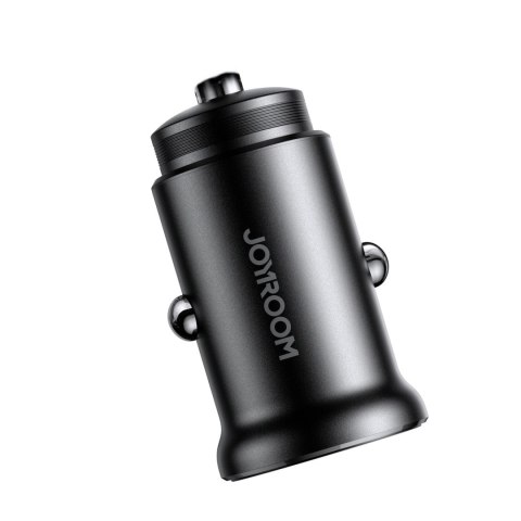 Mini ładowarka samochodowa 30W USB-A QC3.0 USB-C PD czarna Mini ładowarka samochodowa 30W USB-A QC3.0 USB-C PD czarna