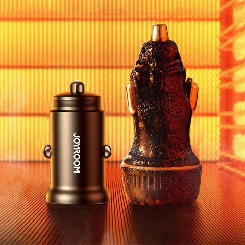 Mini ładowarka samochodowa 30W USB-A QC3.0 USB-C PD czarna Mini ładowarka samochodowa 30W USB-A QC3.0 USB-C PD czarna