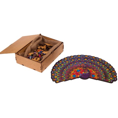 PUZZLE DREWNIANE UKŁADANKA LUKSUSOWY PAW ZESTAW PUZZLI A4 OZDOBA KOLOROWA PUZZLE DREWNIANE UKŁADANKA LUKSUSOWY PAW ZESTAW PUZZLI A4 OZDOBA KOLOROWA
