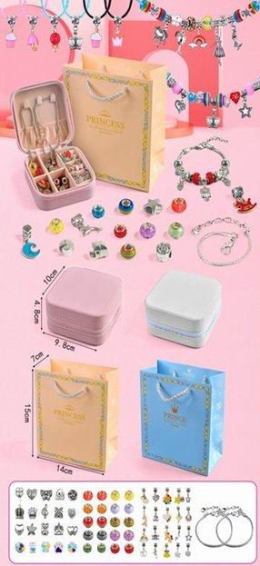 ZESTAW DO ROBIENIA BIŻUTERII BRANSOLETEK DIY CHARMS BEADS KORALIKI PREZENT ZESTAW DO ROBIENIA BIŻUTERII BRANSOLETEK DIY CHARMS BEADS KORALIKI PREZENT