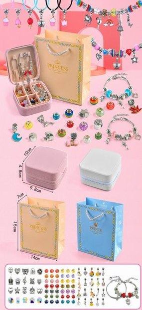 ZESTAW DO ROBIENIA BIŻUTERII BRANSOLETEK DIY CHARMS BEADS KORALIKI PREZENT ZESTAW DO ROBIENIA BIŻUTERII BRANSOLETEK DIY CHARMS BEADS KORALIKI PREZENT