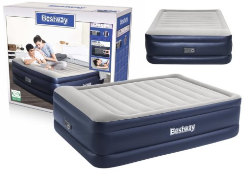 Dmuchany Materac Dwuosobowy Z Pompką 203 x 152 x 61 cm Bestway 67690 Dmuchany Materac Dwuosobowy Z Pompką 203 x 152 x 61 cm Bestway 67690