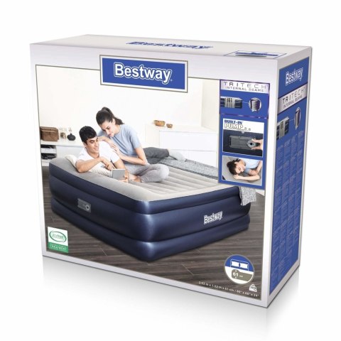 Dmuchany Materac Dwuosobowy Z Pompką 203 x 152 x 61 cm Bestway 67690 Dmuchany Materac Dwuosobowy Z Pompką 203 x 152 x 61 cm Bestway 67690