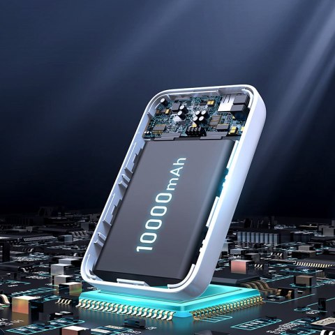 Mini Power Bank 10000mAh magnetyczny z ładowarką QC PD USB USB-C biały Mini Power Bank 10000mAh magnetyczny z ładowarką QC PD USB USB-C biały