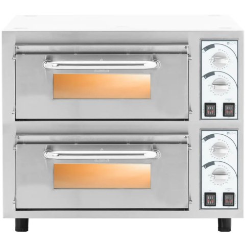 Profesjonalny piec do pizzy dwukomorowy na 2 pizze śr. 35 cm 4400 W Profesjonalny piec do pizzy dwukomorowy na 2 pizze śr. 35 cm 4400 W