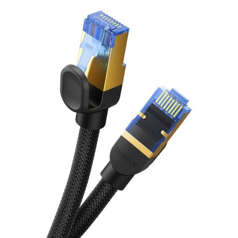 Szybki kabel sieciowy LAN RJ45 cat.7 10Gbps plecionka 25m czarny Szybki kabel sieciowy LAN RJ45 cat.7 10Gbps plecionka 25m czarny