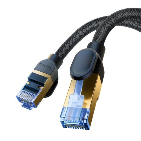 Szybki kabel sieciowy LAN RJ45 cat.7 10Gbps plecionka 25m czarny Szybki kabel sieciowy LAN RJ45 cat.7 10Gbps plecionka 25m czarny