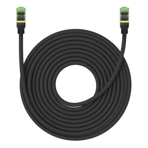 Szybki kabel sieciowy LAN RJ45 cat.8 40Gbps plecionka 15m czarny Szybki kabel sieciowy LAN RJ45 cat.8 40Gbps plecionka 15m czarny