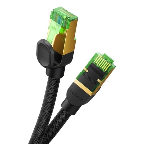 Szybki kabel sieciowy LAN RJ45 cat.8 40Gbps plecionka 15m czarny Szybki kabel sieciowy LAN RJ45 cat.8 40Gbps plecionka 15m czarny
