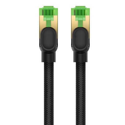 Szybki kabel sieciowy LAN RJ45 cat.8 40Gbps plecionka 15m czarny Szybki kabel sieciowy LAN RJ45 cat.8 40Gbps plecionka 15m czarny