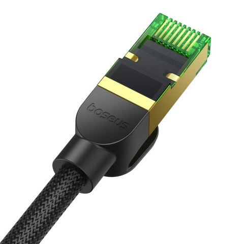 Szybki kabel sieciowy LAN RJ45 cat.8 40Gbps plecionka 15m czarny Szybki kabel sieciowy LAN RJ45 cat.8 40Gbps plecionka 15m czarny