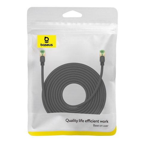 Szybki kabel sieciowy LAN RJ45 cat.8 40Gbps plecionka 15m czarny Szybki kabel sieciowy LAN RJ45 cat.8 40Gbps plecionka 15m czarny