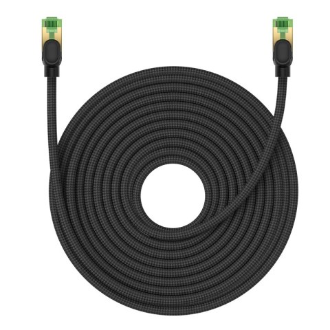 Szybki kabel sieciowy LAN RJ45 cat.8 40Gbps plecionka 20m czarny Szybki kabel sieciowy LAN RJ45 cat.8 40Gbps plecionka 20m czarny