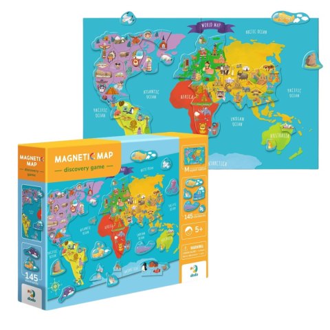 ZESTAW MAGNESÓW MAGNETYCZNA "MAPA ŚWIATA" 145 ELEMENTÓW Z PLANSZĄ NAUKA ZESTAW MAGNESÓW MAGNETYCZNA "MAPA ŚWIATA" 145 ELEMENTÓW Z PLANSZĄ NAUKA