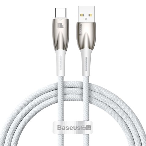 Kabel przewód do szybkiego ładowania Glimmer USB-A - USB-C 1m - biały Kabel przewód do szybkiego ładowania Glimmer USB-A - USB-C 1m - biały