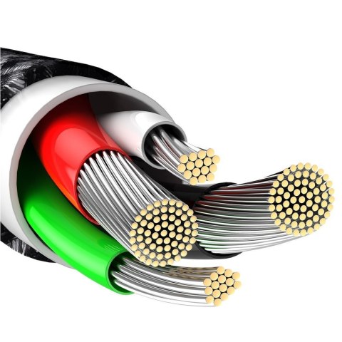 Mocny przewód kabel w oplocie USB Iphone Lightning 2.4 A 2 m czarny Mocny przewód kabel w oplocie USB Iphone Lightning 2.4 A 2 m czarny