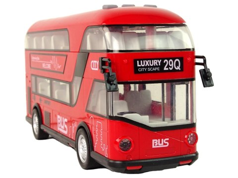 Autobus Dwupiętrowy Czerwony Z Napędem Frykcyjnym Autobus Dwupiętrowy Czerwony Z Napędem Frykcyjnym