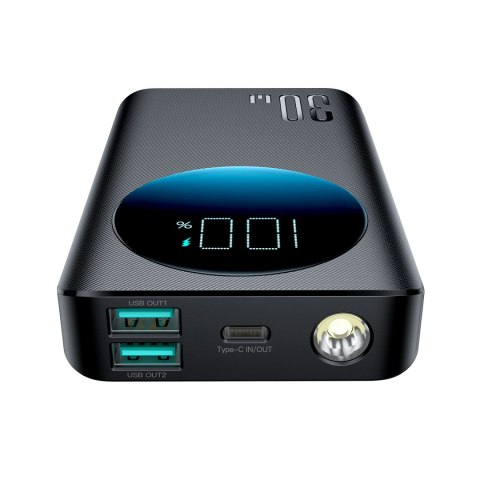 2w1 Powerbank 10000mAh 30W latarka LED USB USB-C czarny 2w1 Powerbank 10000mAh 30W latarka LED USB USB-C czarny