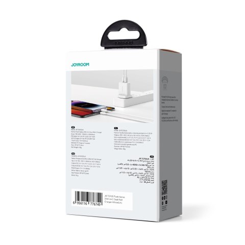 Ładowarka sieciowa wtyczka angielska UK FlashSeries USB-A USB-C 20W biała Ładowarka sieciowa wtyczka angielska UK FlashSeries USB-A USB-C 20W biała