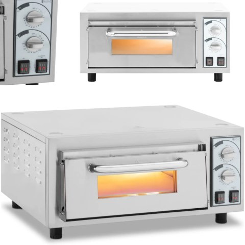 Profesjonalny piec do pizzy jednokomorowy na 1 pizzę śr. 35 cm 2200 W Profesjonalny piec do pizzy jednokomorowy na 1 pizzę śr. 35 cm 2200 W