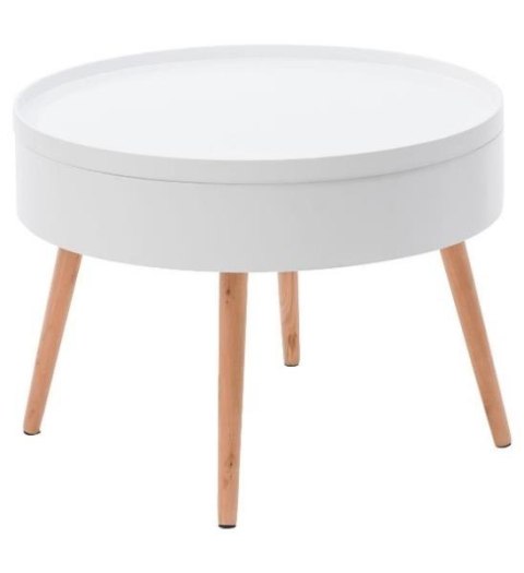 Stolik kawowy okrągły ze schowkiem 60cm Stolik kawowy okrągły ze schowkiem 60cm