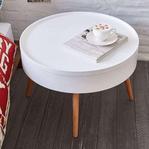 Stolik kawowy okrągły ze schowkiem 60cm Stolik kawowy okrągły ze schowkiem 60cm