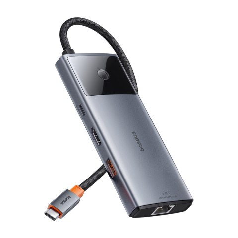 6w1 HUB Adapter USB-C do USB-A / USB-C / PD / HDMI / RJ-45 czarny 6w1 HUB Adapter USB-C do USB-A / USB-C / PD / HDMI / RJ-45 czarny