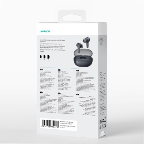 Douszne słuchawki bezprzewodowe ENC Jbuds Series USB-C czarne Douszne słuchawki bezprzewodowe ENC Jbuds Series USB-C czarne