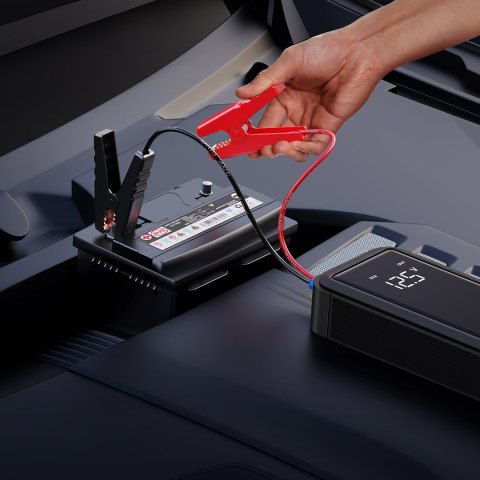 Jump starter do uruchamiania silnika 3000A 12V Powerbank USB-C / EC8 / DC - szary Jump starter do uruchamiania silnika 3000A 12V Powerbank USB-C / EC8 / DC - szary
