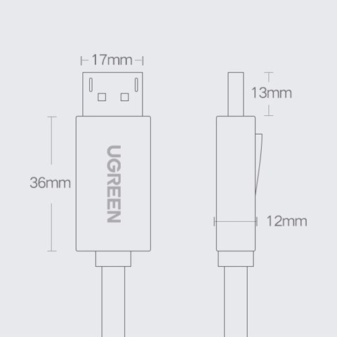Kabel przewód do monitora TV DisplayPort 3m czarny Kabel przewód do monitora TV DisplayPort 3m czarny