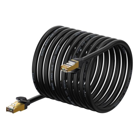 Kabel przewód sieciowy Ethernet LAN RJ-45 10Gbps skrętka 20m czarny Kabel przewód sieciowy Ethernet LAN RJ-45 10Gbps skrętka 20m czarny