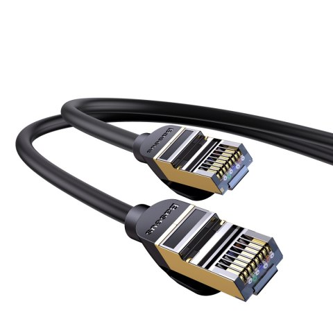 Kabel przewód sieciowy Ethernet LAN RJ-45 10Gbps skrętka 20m czarny Kabel przewód sieciowy Ethernet LAN RJ-45 10Gbps skrętka 20m czarny