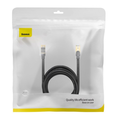 Kabel przewód sieciowy Ethernet LAN RJ-45 10Gbps skrętka 20m czarny Kabel przewód sieciowy Ethernet LAN RJ-45 10Gbps skrętka 20m czarny