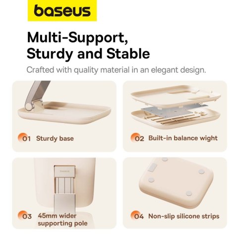 Składany stojak podstawka na tablet telefon Seashell Series różowy Składany stojak podstawka na tablet telefon Seashell Series różowy