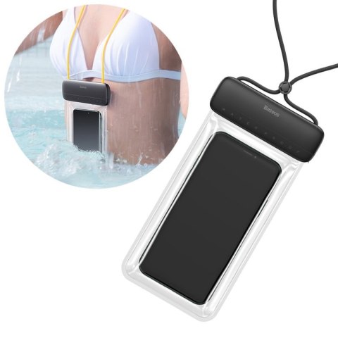 Wodoodporny pokrowiec etui na telefon do 7.2'' na basen plażę czarny Wodoodporny pokrowiec etui na telefon do 7.2'' na basen plażę czarny