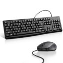 ZESTAW Klawiatura 104 i myszka przewodowa USB czarna
