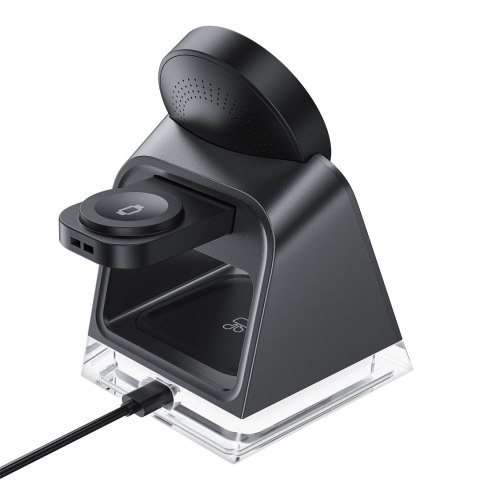 3w1 Ładowarka indukcyjna MagSafe do iPhone 12-15 AirPods Apple Watch USB-C czarna 3w1 Ładowarka indukcyjna MagSafe do iPhone 12-15 AirPods Apple Watch USB-C czarna