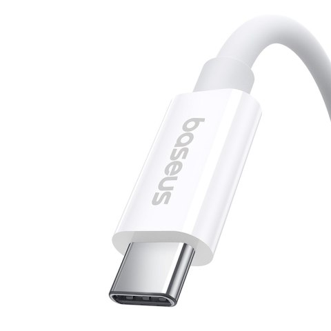 Kabel przewód USB-C - USB-C 240W PD 8K 60Hz 40Gb/s 1m biały Kabel przewód USB-C - USB-C 240W PD 8K 60Hz 40Gb/s 1m biały