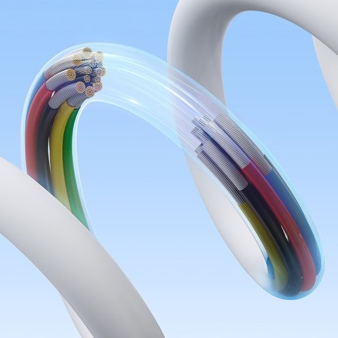 Kabel przewód USB-C - USB-C 240W PD 8K 60Hz 40Gb/s 1m biały Kabel przewód USB-C - USB-C 240W PD 8K 60Hz 40Gb/s 1m biały